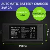Qoltec 52665 Automaatne akulaadija AGM GEL STD akudele, 24V 2A 48W, LED-indikaator, 1,8 m kaabel