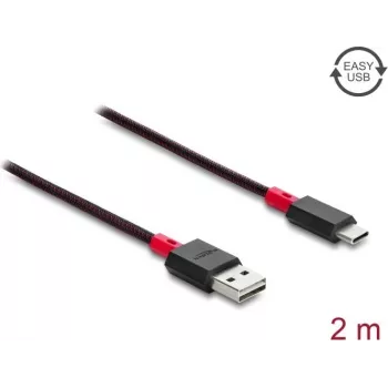 Delock EASY-USB 2.0 kaabel Type-A isane USB Type-C isane 2 m must