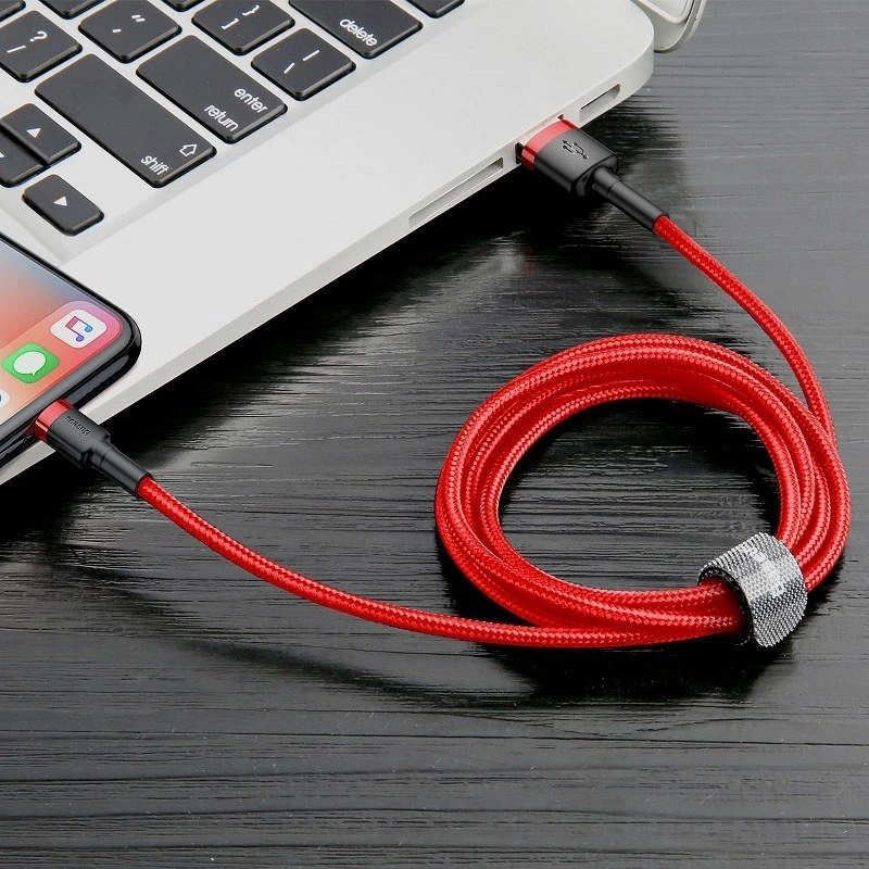 Baseus CALKLF-C09 USB-A–Lightning kaabel 2 m Punane