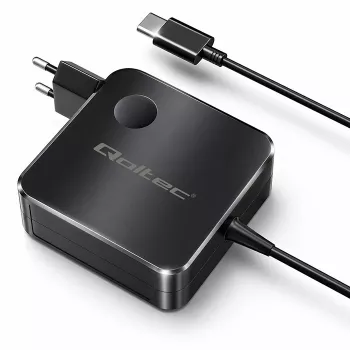 Qoltec 100W GaN USB-C PD laadija 5-20V 3-5A Must
