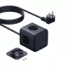 Baseus EnerFill FA11 67W toiteplokk kuubik 3 EU pistikupesa, 2 USB-C ja 1 USB-A, 1,5 m kaabel, must