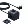 Baseus EnerFill FA11 67W toiteplokk kuubik 3 EU pistikupesa, 2 USB-C ja 1 USB-A, 1,5 m kaabel, must