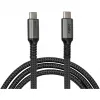 GoodConnections USB-C 2.0 (ST-ST) 3m ühenduskaabel tekstiilist ümbrisega 240W antratsiit