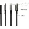 GoodConnections USB-C 2.0 (ST-ST) 3m ühenduskaabel tekstiilist ümbrisega 240W antratsiit