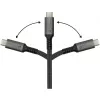 GoodConnections USB-C 2.0 (ST-ST) 3m ühenduskaabel tekstiilist ümbrisega 240W antratsiit