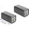 Delock RJ45 pikendusühendus emane-emane Cat.6A varjestatud must