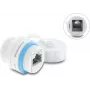 Delock RJ45 Jätkukatse Cat.6A Emasest Emasesse M23.5 x 1.5 mm Keerme ja Tihenduskorgiga IP68 Tolmu- ja Veekindel Valge (87156)