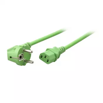 EFB Elektronik toitejuhe Schuko 90° - C13 180°, roheline, 1,8 m, 3 x 0,75 mm²