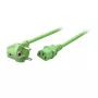 EFB Elektronik toitejuhe Schuko 90° - C13 180°, roheline, 1,8 m, 3 x 0,75 mm²