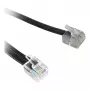 Synergy21 TAE-F to RJ11/RJ12 Flat Telephone Adapter Cable, 0.2m, White, Bulk