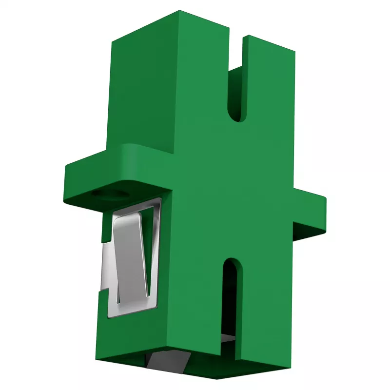 EFB Elektronik SC/APC Simplex Single Mode Fiber Optic Coupler with Shutter, Green, Zirconia Ceramic Sleeve