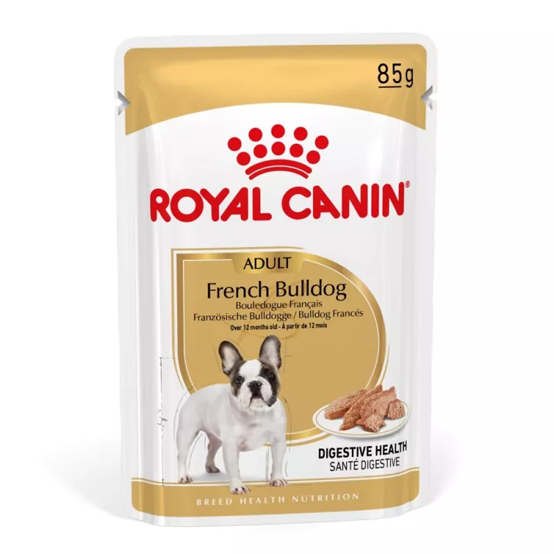 ROYAL CANIN French Bulldog Adult Digestive Health Loaf Box - Wet Dog Food - 12x85g