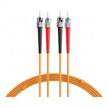 EFB Elektronik ECOFIBER Duplex ST-ST OM1 Fiiberoptiline Paigalduskaabel, 3m, LSZH, Oranž, 3.0mm