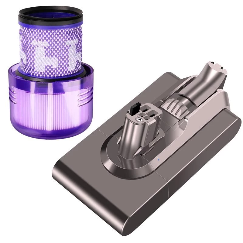 Extralink asendusaku ja filter Dyson V11 V15 SV46 SV47 jaoks, 25.2V 4000mAh klõps-tüüpi
