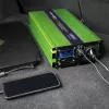 Qoltec Monolith Toiteadapter/Inverter Auto 2000 W Roheline