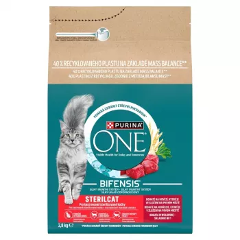 Purina ONE kuiv kassitoit veise- ja nisuga 2,8 kg