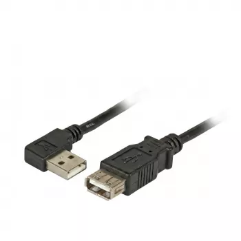 EFB-ELEKTRONIK USB 2.0 pikenduskaabel A (nurgaga) - A isane emasele, 3,0 m, must, Classic