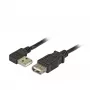 EFB-ELEKTRONIK USB 2.0 pikenduskaabel A (nurgaga) - A isane emasele, 3,0 m, must, Classic