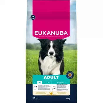 EUKANUBA kuiv koeratoit täiskasvanud keskmist tõugu koertele, kana, 15 kg