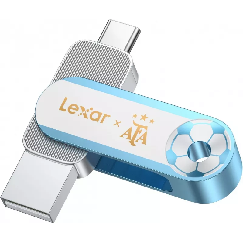 Lexar Dual D500 128GB USB-C/A 3.2 Flash Drive 400/360MB/s White
