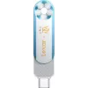 Lexar Dual D500 128GB USB-C/A 3.2 Flash Drive 400/360MB/s White