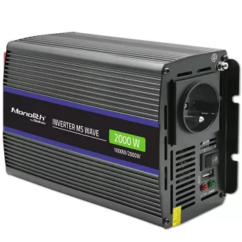 Qoltec Monolith 2000 MS Wave Voltage Converter 12V to 230V 1000/2000W USB