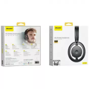 AWEI AT33 Bluetooth 6.0 juhtmevabad üle-kõrvaklapid - must