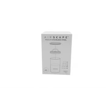 Airscape® roostevabast terasest aroomikonteiner keskmine, mattvalge