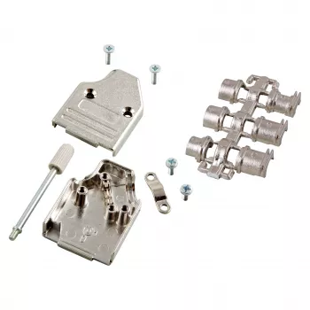EFB-Elektronik E-MHDM35 15-K Full Metal D-Sub Hood 35° Silver 15-pin (29561.1)