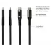 Good Connections USB 2.0 laadimis- ja andmekaabel 100W digitaalekraaniga USB-C – USB-C 1m must