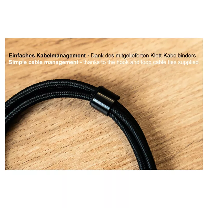 Good Connections USB 2.0 laadimis- ja andmekaabel 100W digitaalekraaniga USB-C – USB-C 1m must