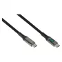 Good Connections USB 2.0 laadimis- ja andmekaabel 100W digitaalekraaniga USB-C – USB-C 1m must