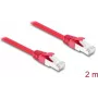 Delock RJ45 võrgukaabel Cat.6A S/FTP 2 m Punane (81185)