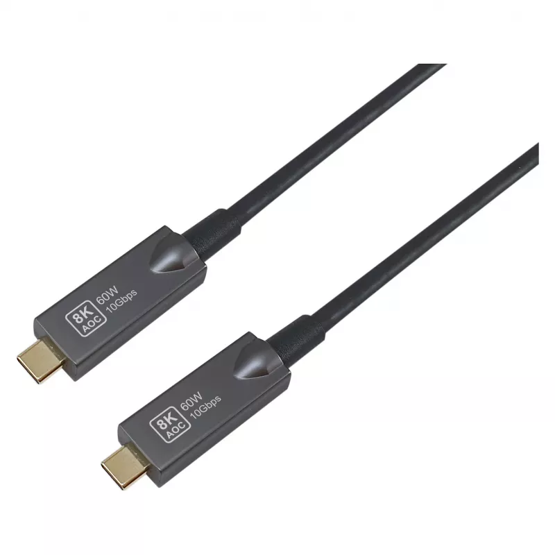 Equip USB-C 3.2 to USB-C Active Optical Cable 8K PD60W 5m Black