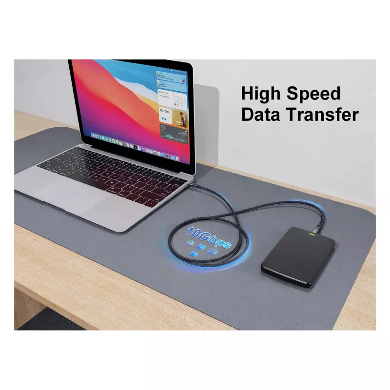 Equip USB-C 3.2 to USB-C Active Optical Cable (AOC) 8K 60W PD 10m Black