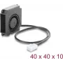 Delock Blower Fan 12 V DC 40 x 40 x 10 mm 3-pin ventilaatori pistikuga, must (67488)