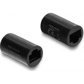 Delock RJ45 emane-emane ühendus Cat.6 silindriline must (90836)
