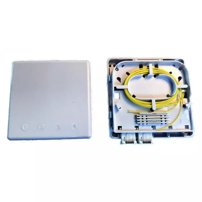 EFB Elektronik FTTH karp 4 SC-S või LC-D sidurile 80x80 kaablijuhiku ja termokahaneva versiooniga