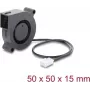Delock Radiaalventilaator / Puhurventilaator 12 V DC 50 x 50 x 15 mm 3-pin pistikuga, must (67490)