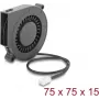 Delock Radiaalventilaator / Puhur 12 V DC 75 x 75 x 15 mm 3-pin pistikuga, must (67493)