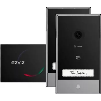 EZVIZ HP7 Video Uksekellakomplekt (3MP, 2 Uksekella, 1 Monitor, 2-juhtmeline, IP65, 3 RFID-kaarti)