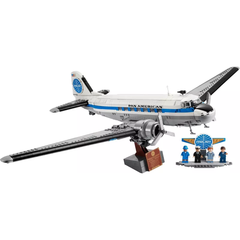 LEGO Icons 11378 Douglas DC-3 PAN AM reisilennuki ehituskomplekt (2500 tükki)