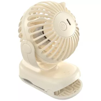 AWEI F45 Mini lauaventilaator klambriga, 1200mAh, valge