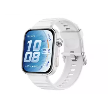 Huawei Watch FIT 5 Pro Smartwatch, 1.82 inch AMOLED Display, White, Fluoroelastomer Strap, GPS, Heart Rate Monitor, Bluetooth 5.2, 10-Day Battery