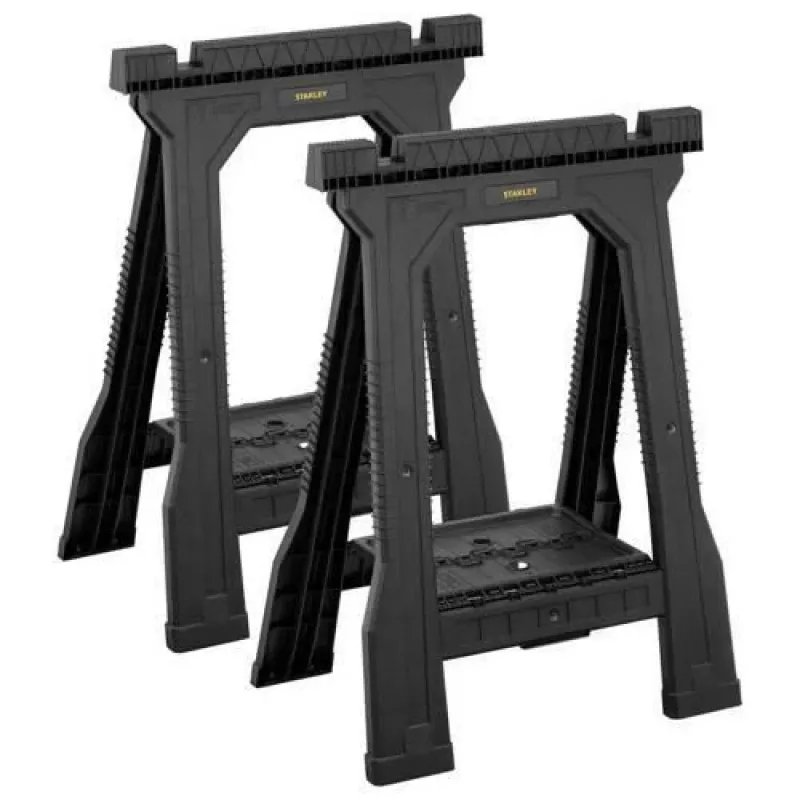 STANLEY Rack-horse Junior 2 tk. Saepukkide topeltpakk, 360 kg kandevõime, kokkupandav, must/kollane