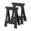 STANLEY Rack-horse Junior 2 tk. Saepukkide topeltpakk, 360 kg kandevõime, kokkupandav, must/kollane
