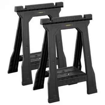 STANLEY Rack-horse Junior 2 tk. Saepukkide topeltpakk, 360 kg kandevõime, kokkupandav, must/kollane