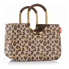 Reisenthel Loopshopper L Ostukorv Tote Kott Leo Macchiato, 25L, Pruun/Beige