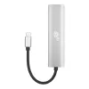 TB USB-C to RJ45 Gigabit Ethernet Adapter with 3x USB-A 3.0 and USB-C PD 100W, Space Grey