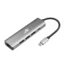 TB USB-C to RJ45 Gigabit Ethernet Adapter with 3x USB-A 3.0 and USB-C PD 100W, Space Grey